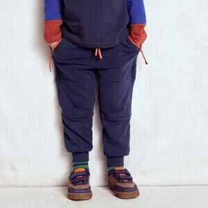 Mini Boden Warrior Knee Tapered Leg Drawstring Waist Joggers College Navy 12-13Y